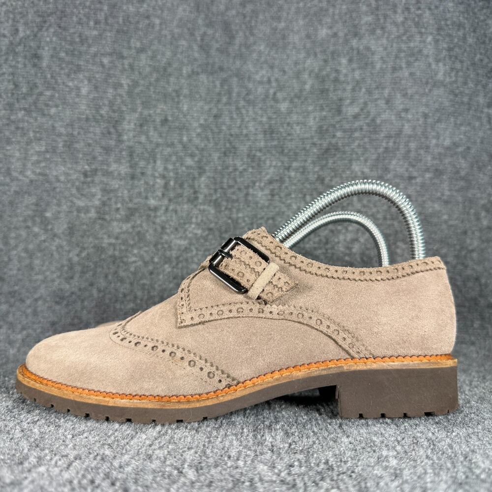 Sarto by Franco Sarto Womens Isa Monk Strap Oxford Shoes Size 7.5 Brown Suede - Picture 4 of 14